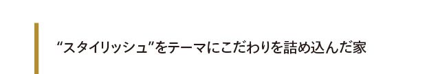 “スタイリッシュ”をテーマにこだわりを詰め込んだ家